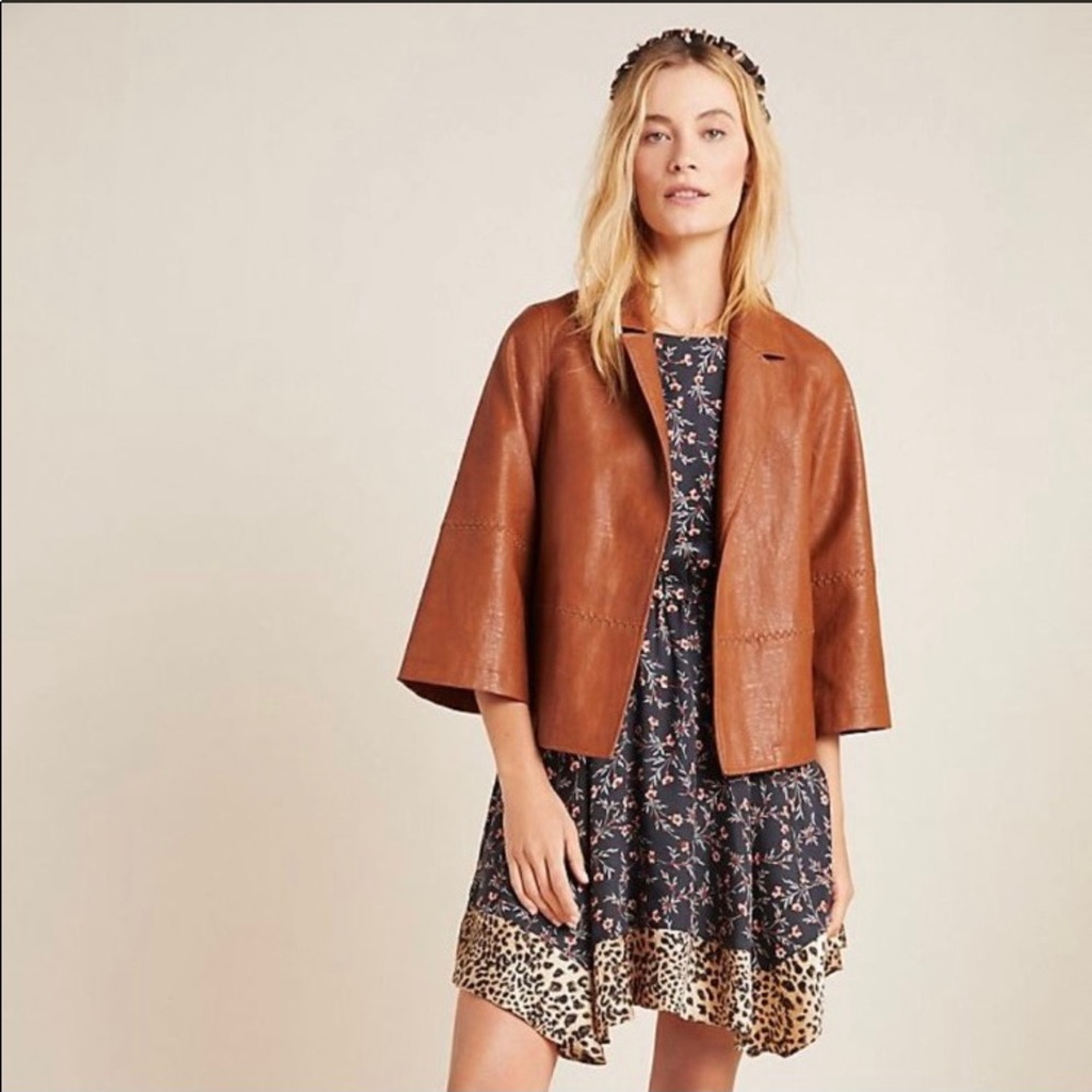 NWT Anthropologie Hayden Faux Leather Jacket Small
